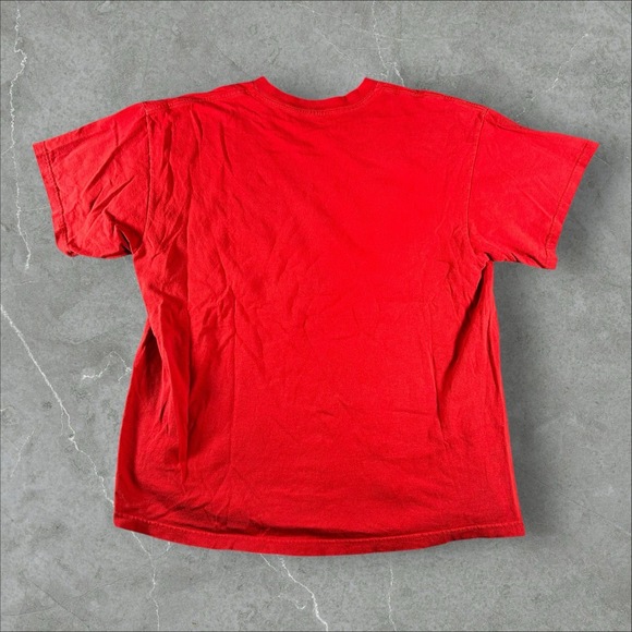 Vintage‎ LMFAO Shirt Mens Large Red Sorry For Party Rockin Dance Electronic Y2K - Picture 7 of 7